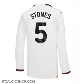 Manchester City John Stones #5 Seconda Maglia 2023-24 Manica Lunga
